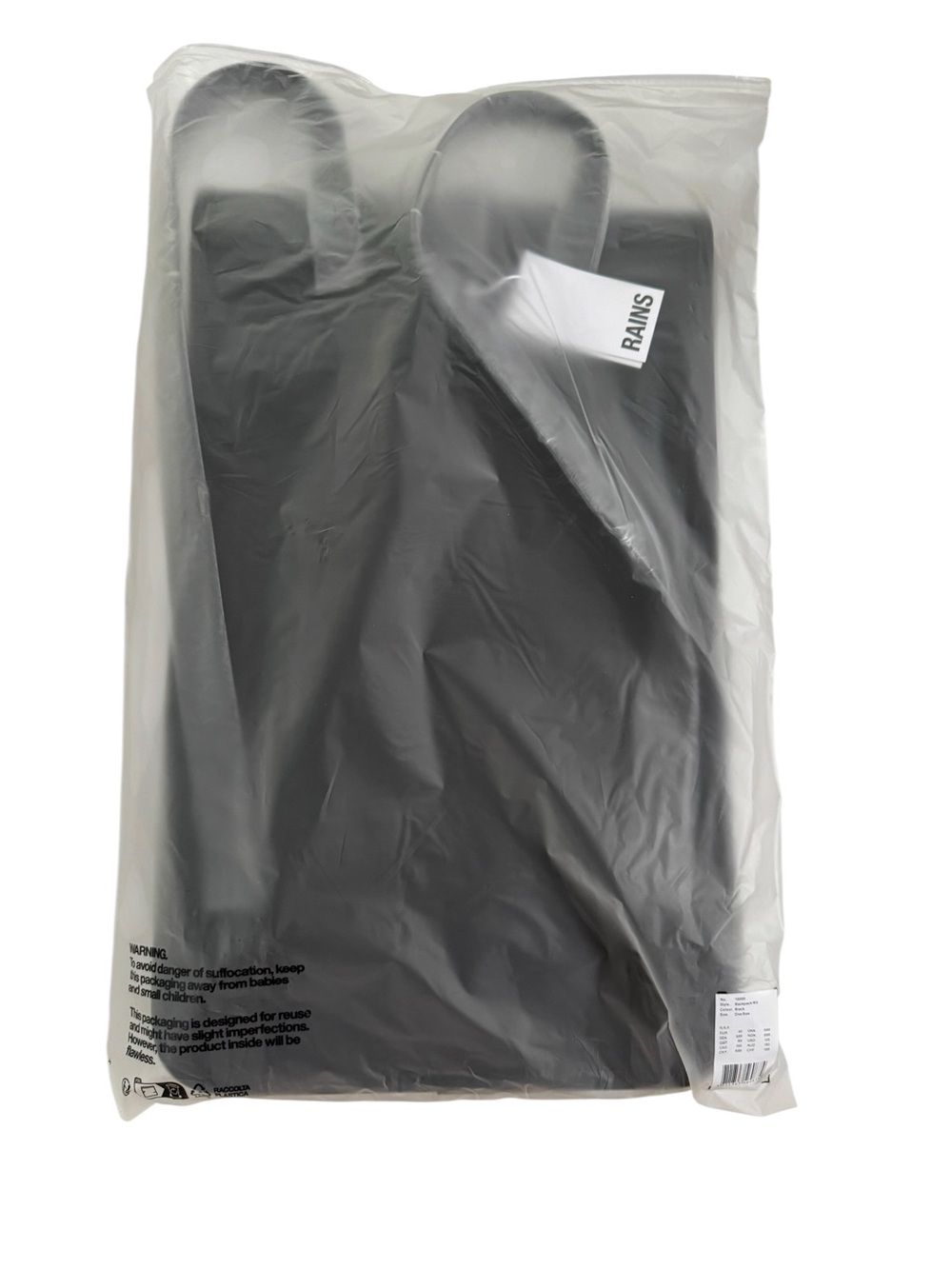NWT Rains Waterproof Backpack Black - Picture 8 of 15